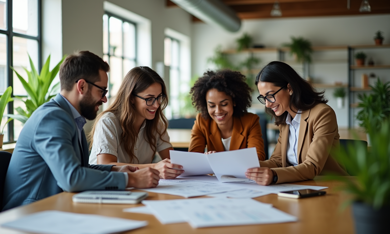 Our team collaborating on solutions